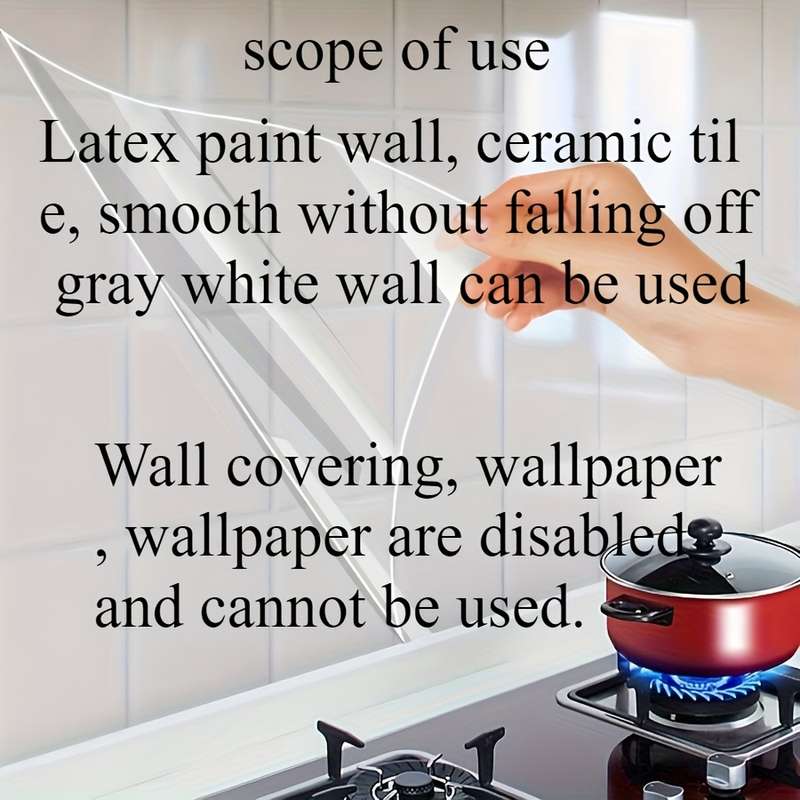 1pc 2m Long Invisible Kitchen Oil-Proof Film High-Temperature Resistant Static Cling Plastic Pro