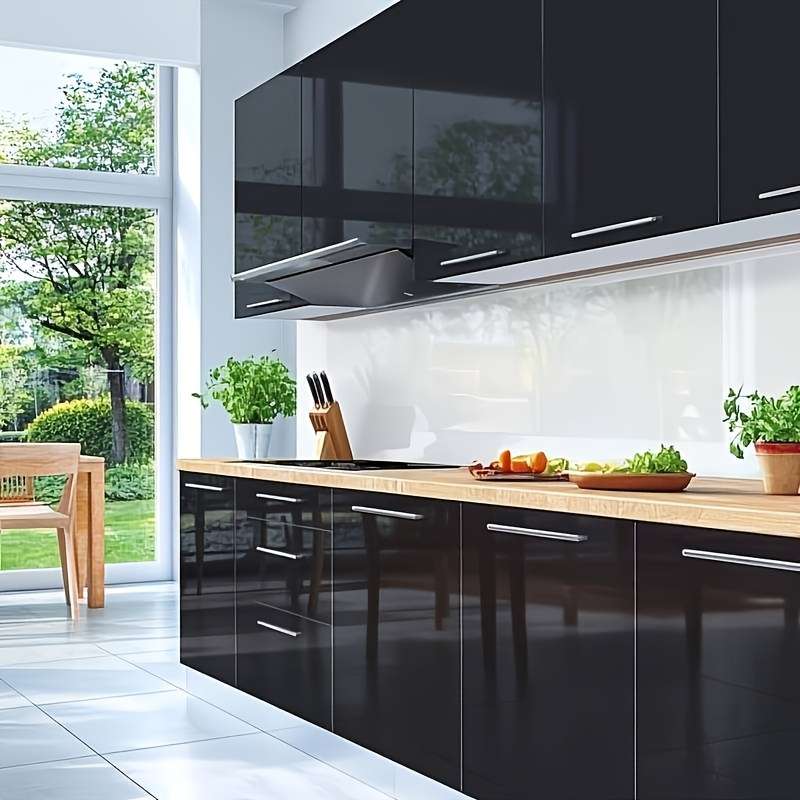 1PC Wall StickersBright Black200cmX60cm  78.74inX23.62in