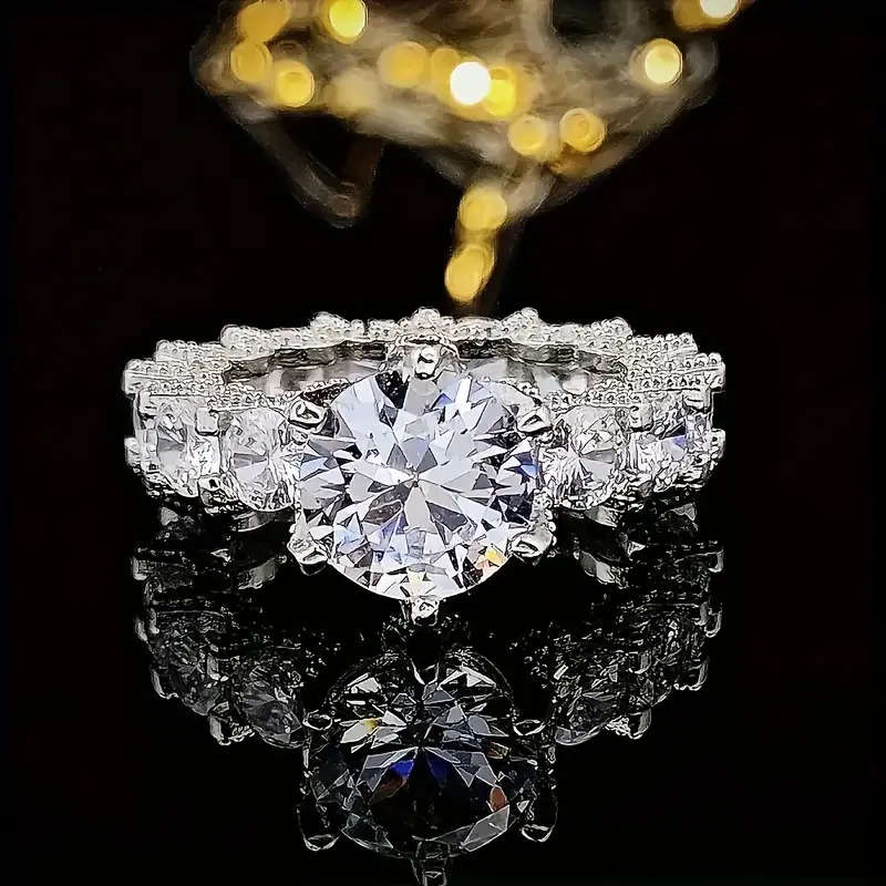 White Cubic Zirconia Ring
