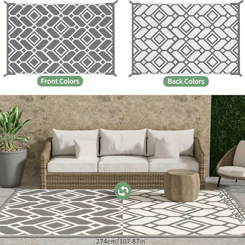 1Pc Grey 6X9FT 182x274cm Floor Mat