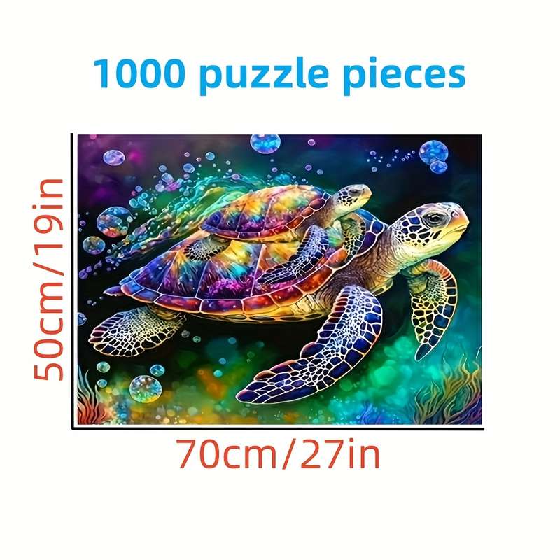 1000pcs Sea Turtle Jigsaw Puzzle Thick Durable Seamless for Adults Perfect for