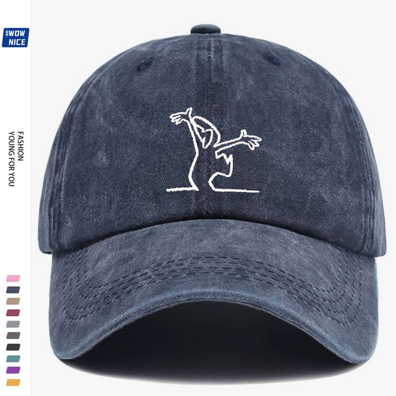 1pc Punpun Onodera Embroidered Baseball Cap Adjustable Breathable Polyester Hat with Vintage C