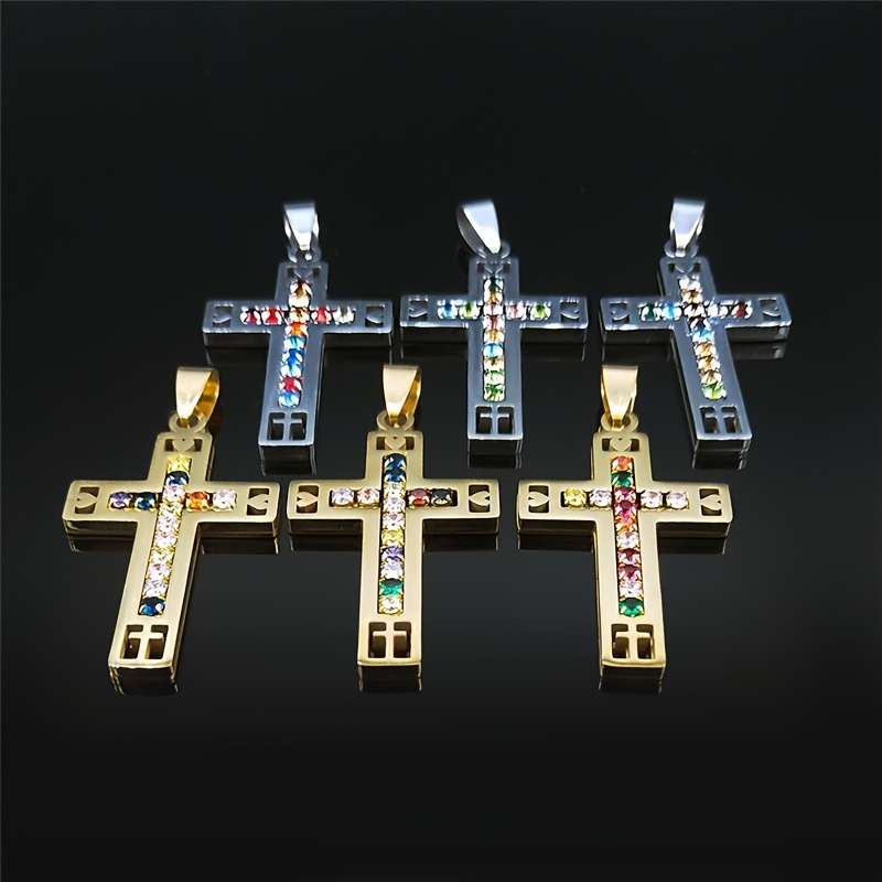 1 Piece Golden Jesus Theme Pendant