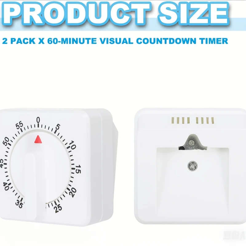 1pc Simple Mechanical Timer Kitchen Small Square Pendulum Timer Reminder High Quality Energy Saving