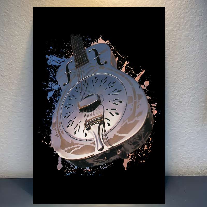 1pc One Piece of Dire Straits Brothers Frameless Canvas Artwork Measuring 30.48X45.72 cm Designed