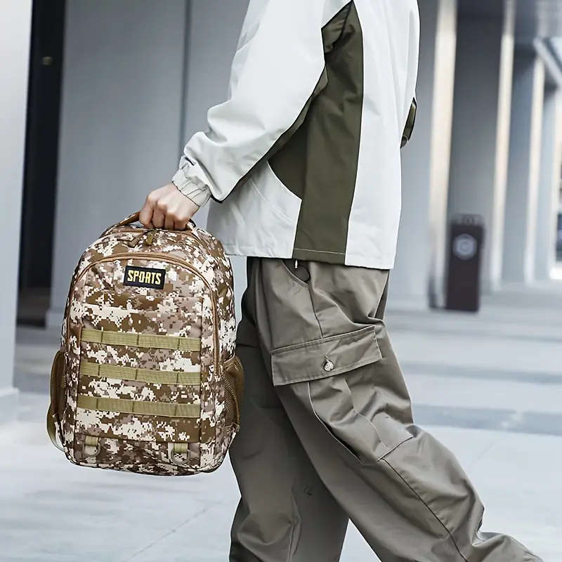 1pc Sleek Urban Men's Versatile Backpack for Travel Camping Cycling Large Capacity Business Laptop