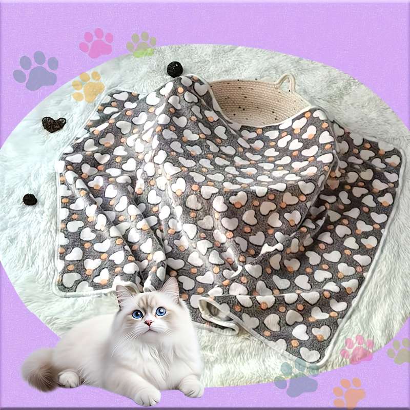 1ps Blanket Color Gray  Love Model  size L:76x104cm