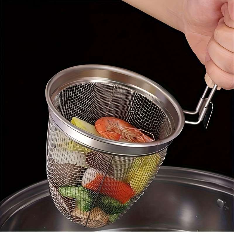 1pc Stainless Steel Noodle Strainer for Cooking Spicy Hot Pot Filter Noodle Spoon Fried Food Str