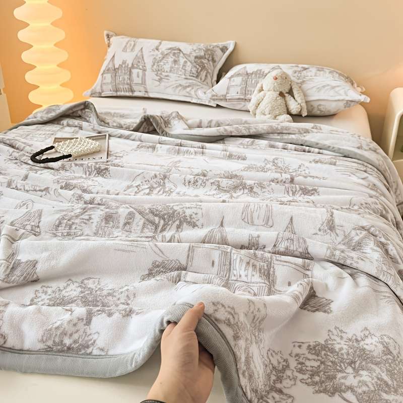 1ps Blanket Color Ink Castle Ash size 150cmx200cm