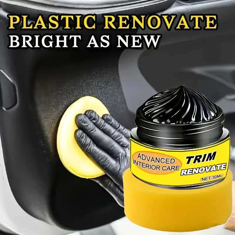 1pc Multi-Purpose Car Restoration Wax-Car Black Interior Trim Dashboard Gloss Restorer Tire Shine So