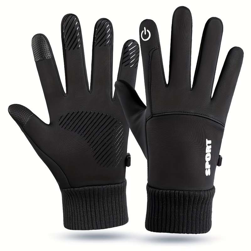 1 Pair Dark Gray Warm Gloves