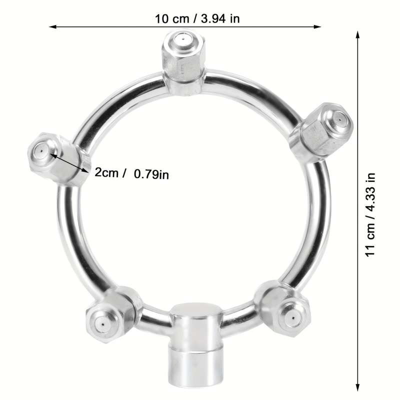 1Pc 5 Head Sprayer High Pressure Stainless Steel Misting Sprinkler