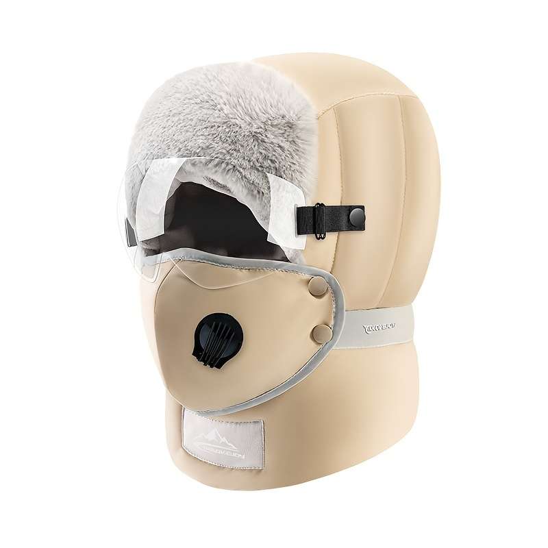 Hat Khaki Add Clear Goggles