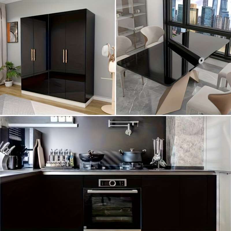 1PC Wall StickersBright Black200cmX60cm  78.74inX23.62in
