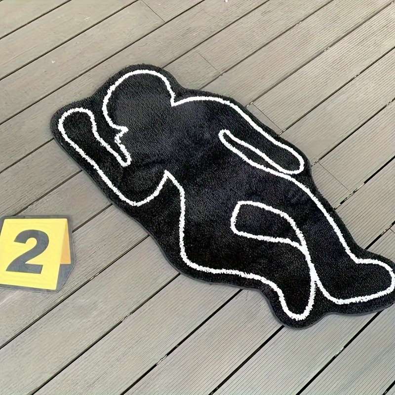 1Pc 60x140cm 23.6x55.1inch BlackBody Floor Mat
