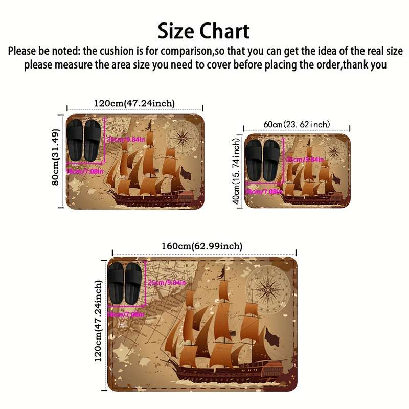 1Pc 40cmx60cm 15.7x23.6inch Floor Mat