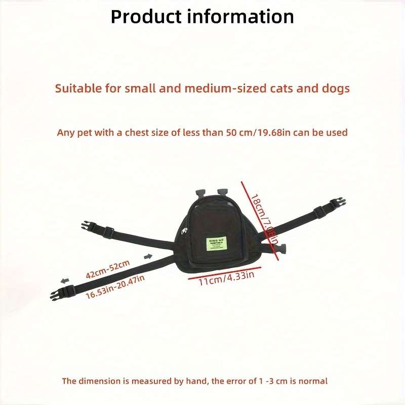 1pc greysize One size Pet Bag