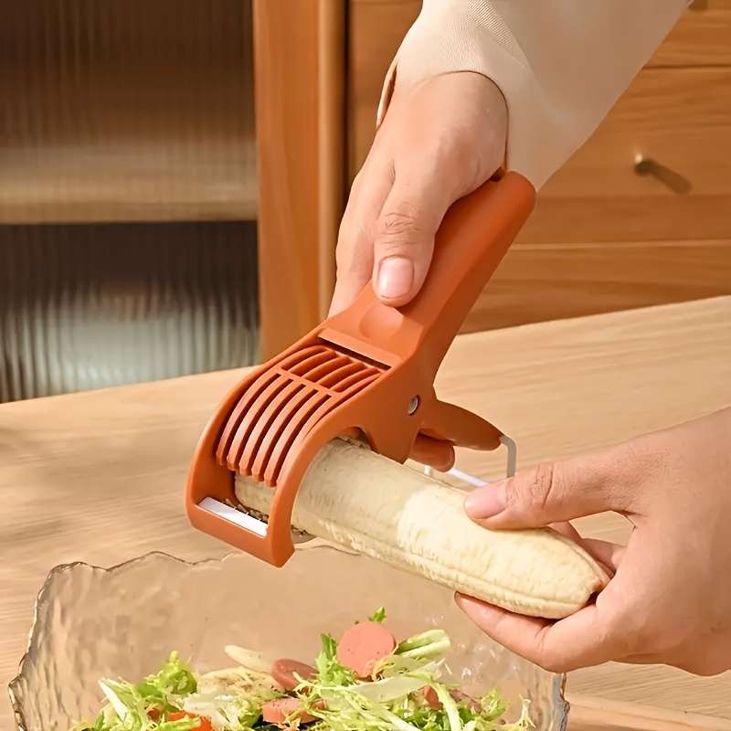 1pc Manual Handheld Vegetable Slicer with Stainless Steel Blades Multifunctional Fruit Vegg