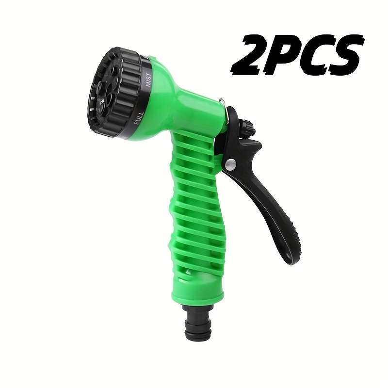 2Pcs Green Garden Hose Nozzle Adjustable Water Pressure