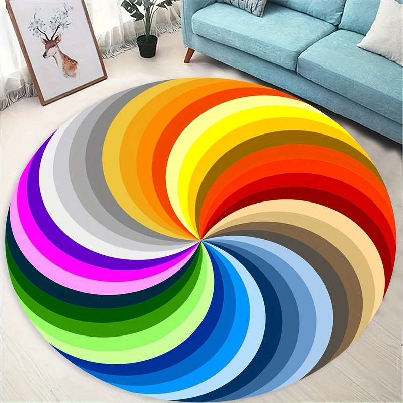 1Pc Round 59x59inch 150x150cm Floor Mat