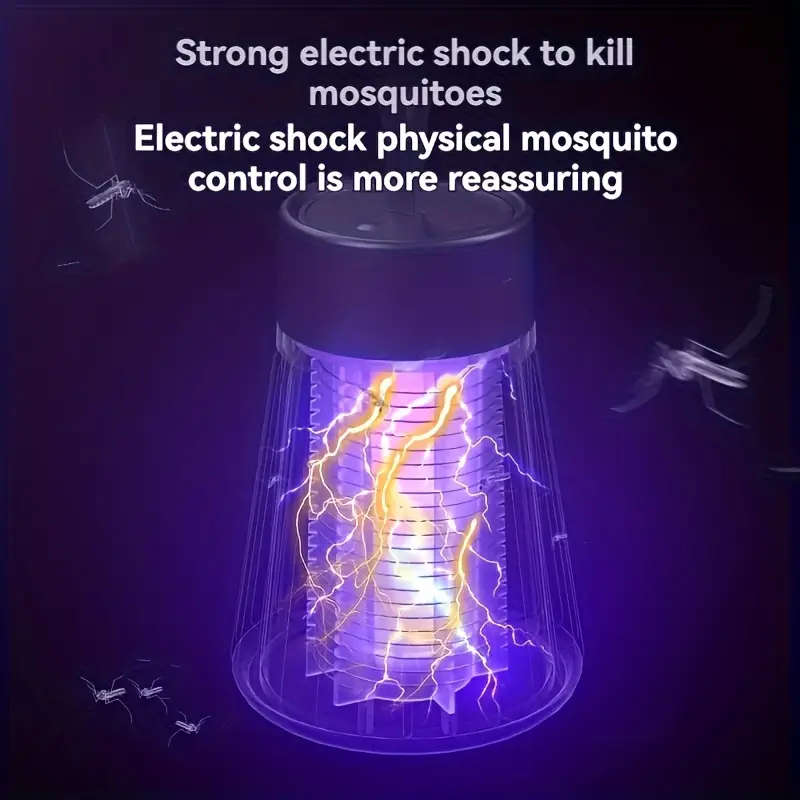 1pc USB-Powered Mosquito Killer Lamp with Night Light Silent Electric Insect Trap for Home Bedroom P