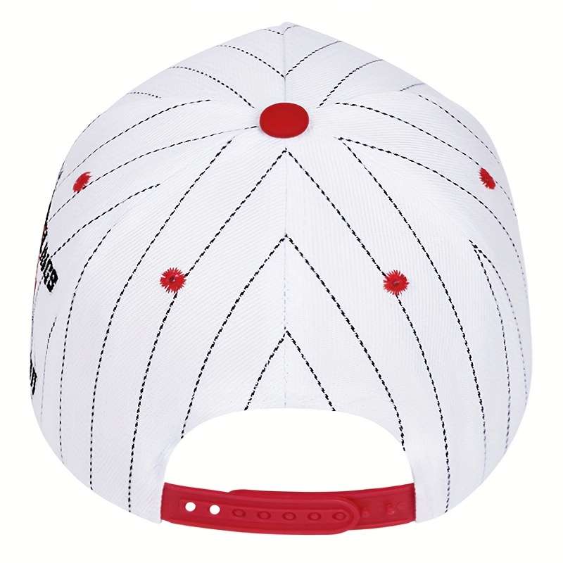 1pc Embroidery Baseball Cap Outdoor Sports Striped Cap Casual Hip Hop Flame Cap