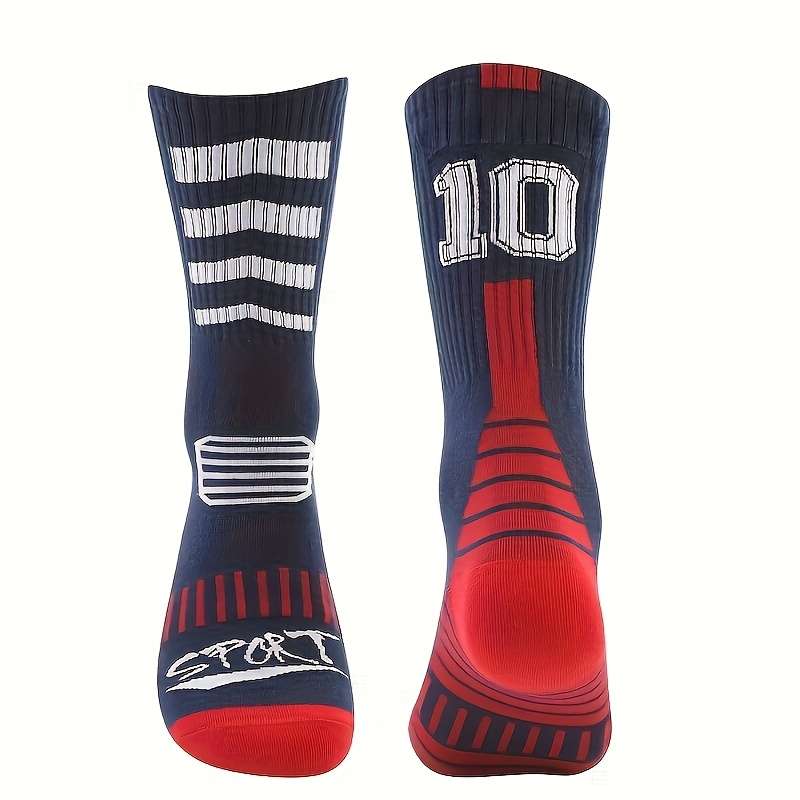 1 Pair White Luokou Blue Sock Bottom One Size Socks