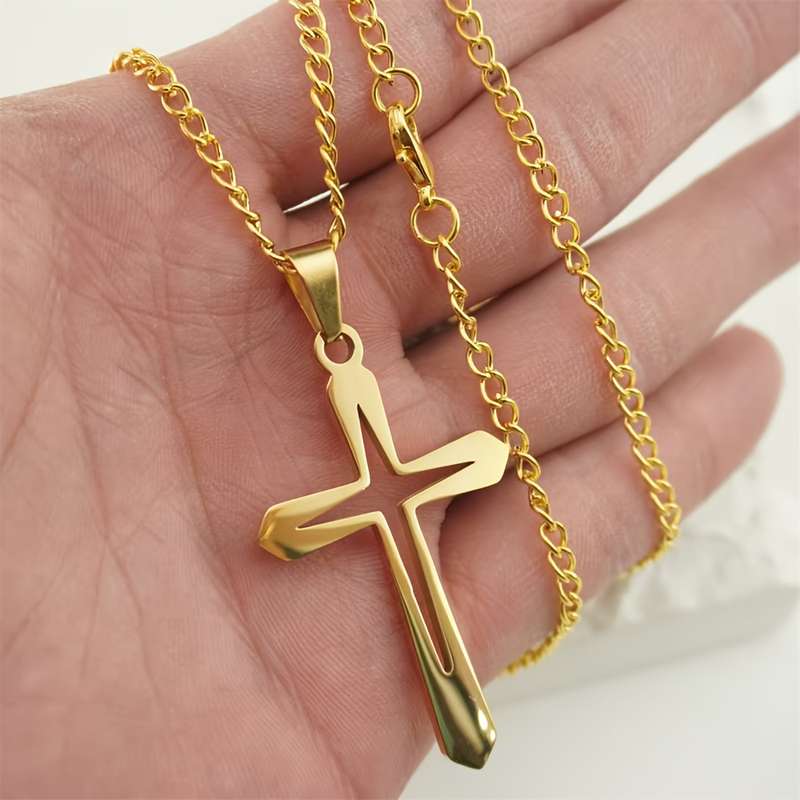 1 Piece Golden Jesus Theme Pendant