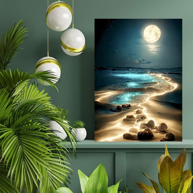 1000pcs Moonlight Beach Puzzles for Adults Birthday Halloween Thanksgiving Easter