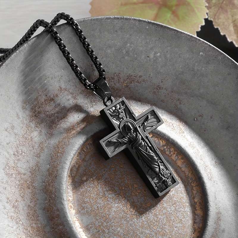 1 Piece Golden Jesus Theme Pendant