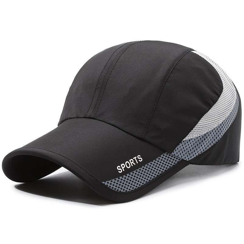 1pc 1 EDIKO Quick-Dry Sport Cap Adjustable Breathable Mesh Back Sun Protection Hat for Outdoor A