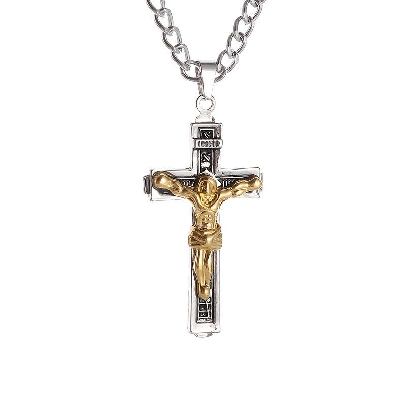 1 Piece GoldenSilvery Jesus Theme Pendant