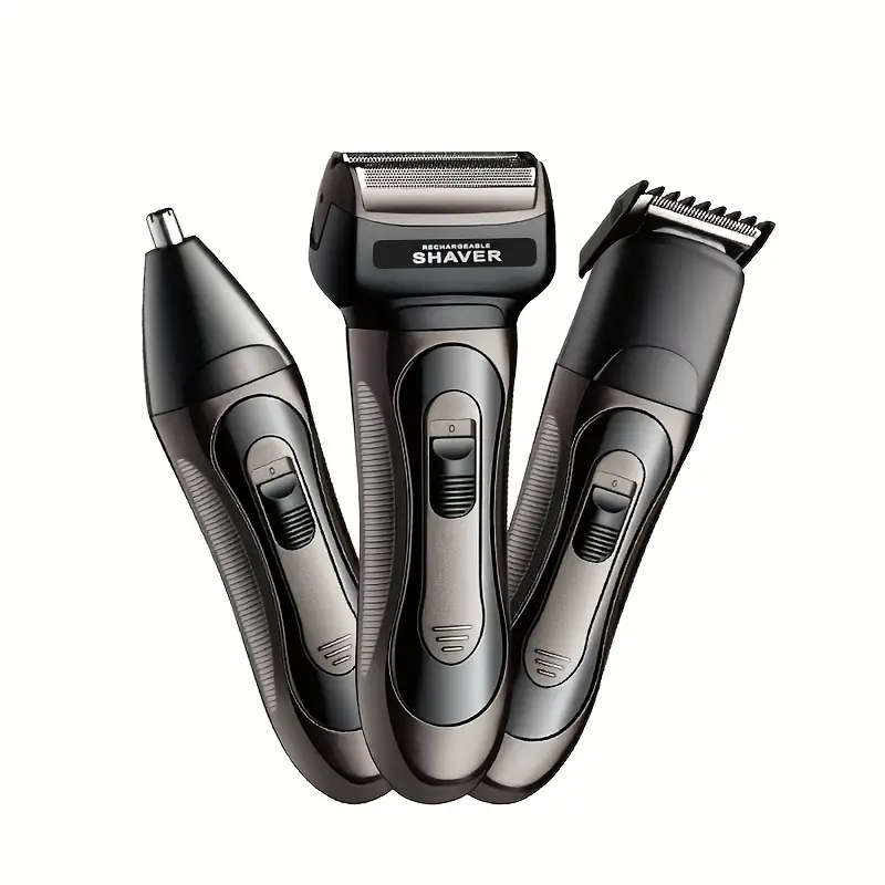 1pc Men'S Electric Shaver, Cordless Rotary Precision Trimmer with Hair Clipper, USB Rechargeable Com