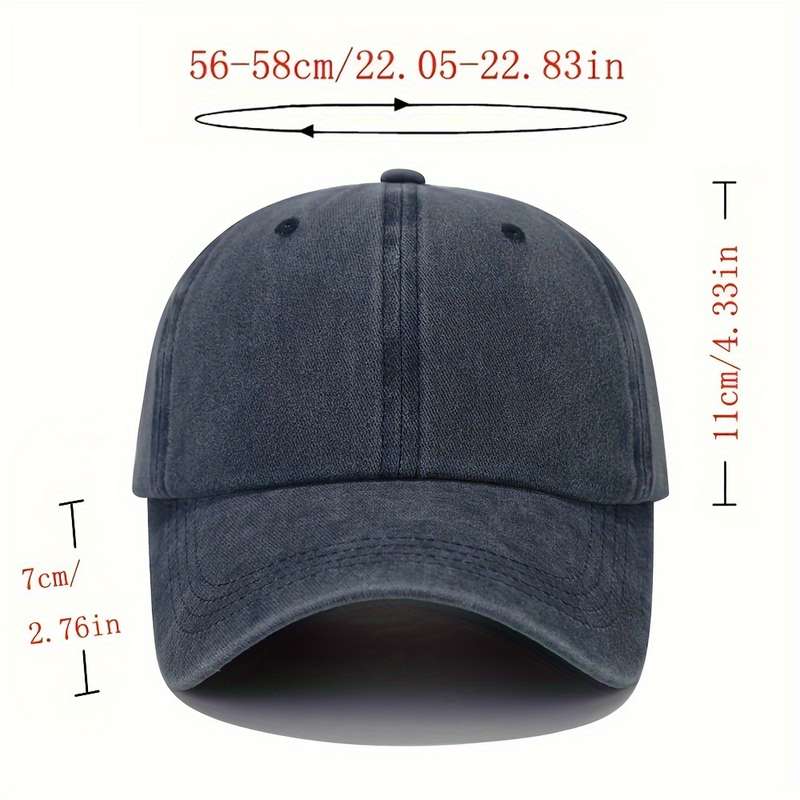 1pc Vintage Lightweight Washed Baseball Cap with a Fishing Theme Adjustable And Suitable for Both