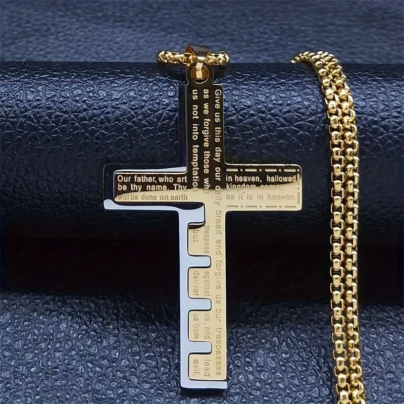 1 Piece Golden Jesus Theme Pendant