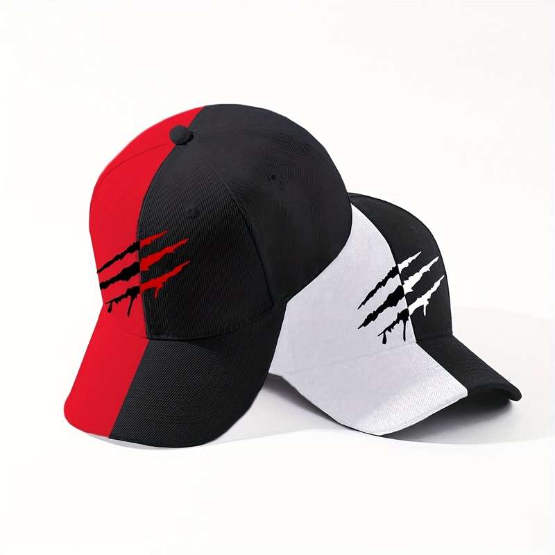 1pc Adjustable Baseball Caps with Scratch Pattern Print Polyester 100.00% Street Style Sun H