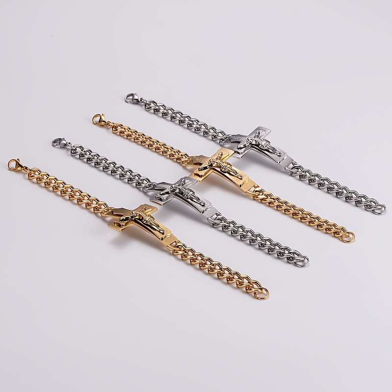 1 Piece Golden Jesus Theme Pendant