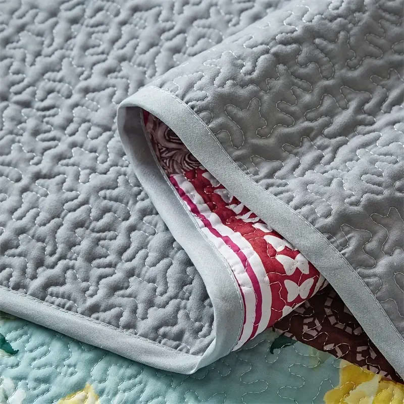 Patchwork Floral European Style Thin Bedspread Set 173cm*229cm