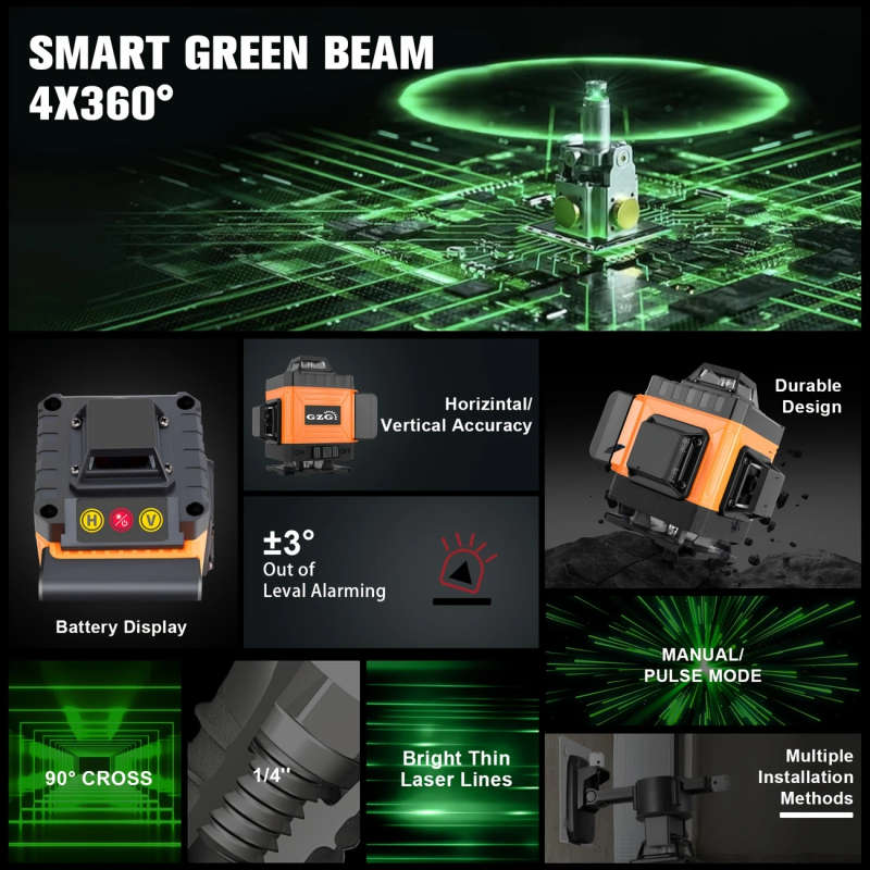 Gzg 1 Set 4D 16 Lines Laser Level 360