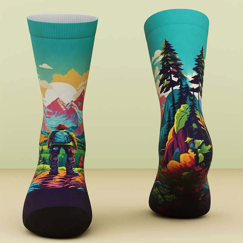 1 Pair Multicolor One Size Socks