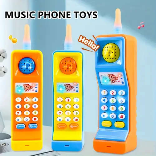 1pc of Musical Phone Toy a Portable Learning Music Player Fun Simulation Mobile Music Story Toy Chri