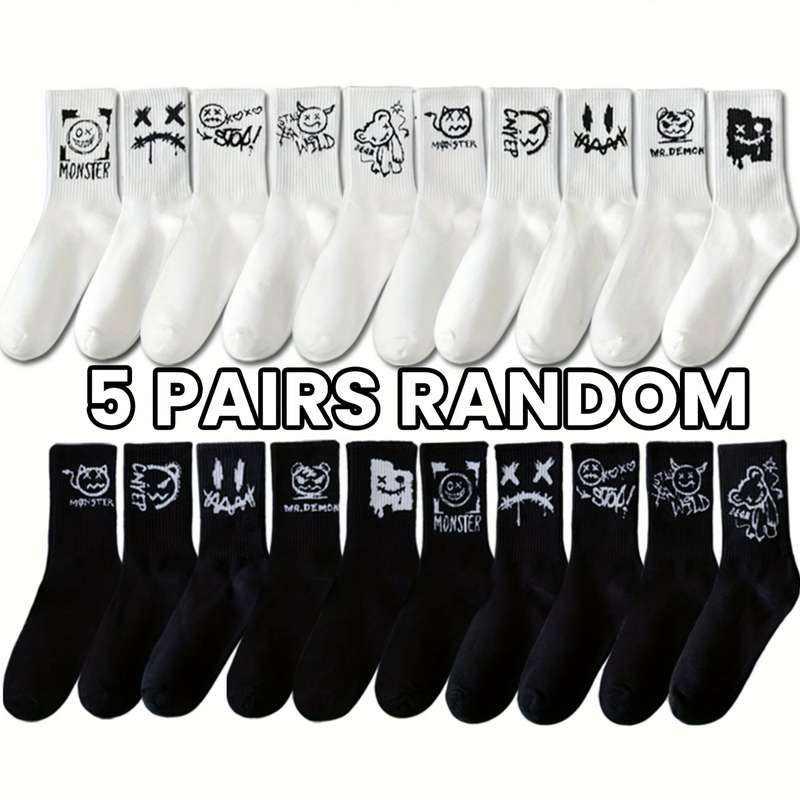 Sock 5 Pairs Of Random  One Size