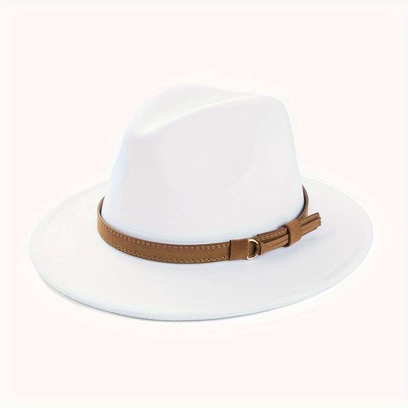 1pc Fashion Retro Top Hat Simple Wide Brim Jazz Hat