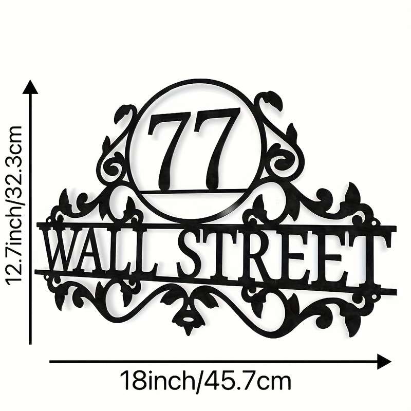 [Wallmounted Sign] Custom Metal Door Sign with Elegant ScrollworkPersonalized Wall-Mounted Addres