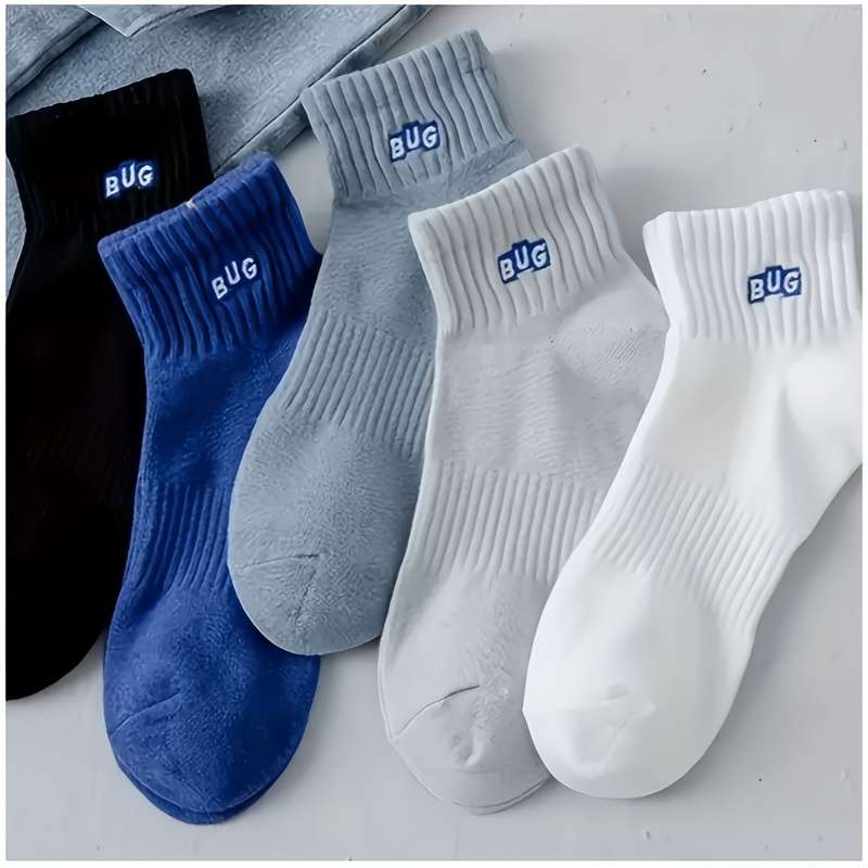 5 Pairs Mixed Colors One Size High Elastic Socks