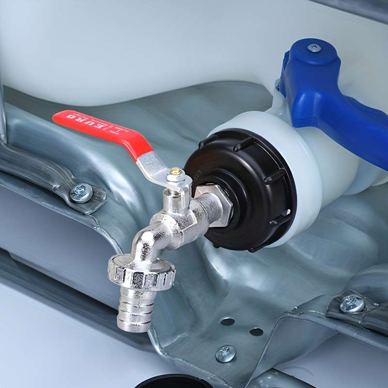 1 Set Ibc Water Tank Outlet Valve Adapter Hose Connector