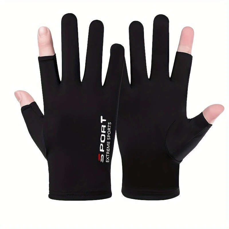 1 Pair Half-Finger Cycling Gloves Breathable Comfortable for Outdoor Sports Fitness Driving Fishing