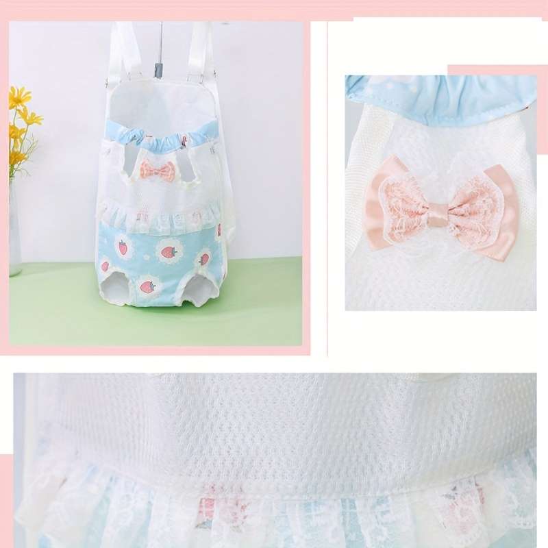 1pc Yellow Plaid M Pet Bag