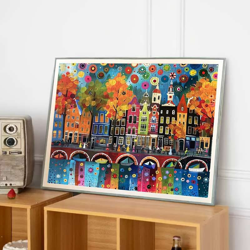 1000pcs Riverbank Scenery Puzzle for Adults Giant 50x70cm 19.7x27.6in Thick Durab