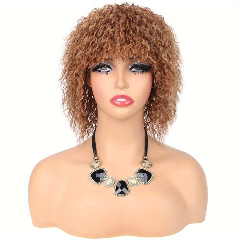 1Pc Light Brown 30.48cm Fashion Design Wig